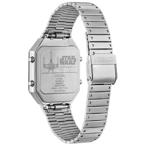 Citizen Men's Star Wars Rebel Pilot Ana-Digi Grey Ion Plated Stainless Steel Watch, Rectangular Case Shape (Model: JG2131-51H), Two Tone, Star Wars Rebel Pilot Ana-Digi