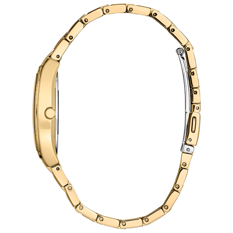 Citizen Curvy Crystal Gold-Tone Women Stainless Steel Watch EM1082-50A