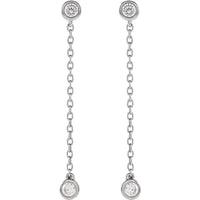 14K White 1/4 CTW Lab-Grown Diamond Chain Earrings: 688884