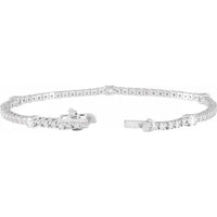 14K White 1 3/4 CTW Lab-Grown Diamond 7" Line Bracelet :  BRC902