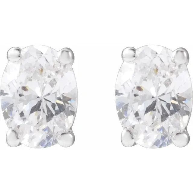14K White 1/3 CTW Lab-Grown Diamond Stud Earrings: 688986