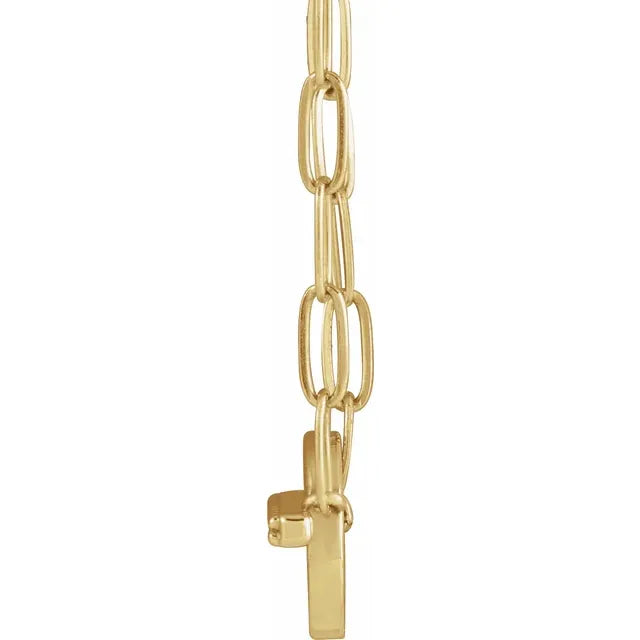 14K Gold .04 CTW Natural Diamond Toggle 16" Necklace