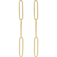 14K Yellow Paperclip-Style Earrings: 689031