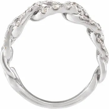 14K White 1 CTW Lab-Grown Diamond Ring : 689052