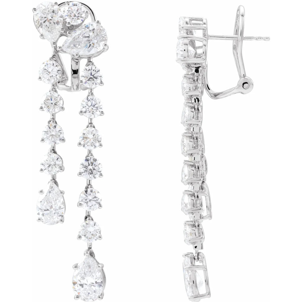 14K White 9 1/2 CTW Lab-Grown Diamond Dangle Earrings 689045
