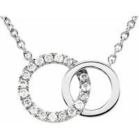 14K White .06 CTW Natural Diamond Circle 18" Necklace