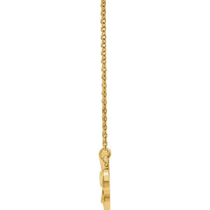 14K Gold Clover 18" Necklace