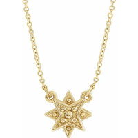 14K Gold Star 16-18" Necklace