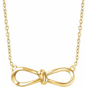 14K Gold Bow 16-18" Necklace