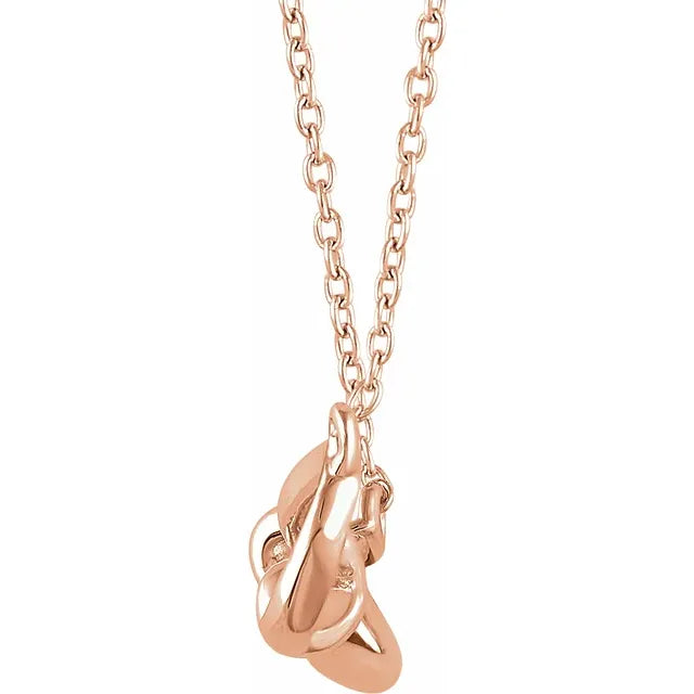 14K Gold Bow 16-18" Necklace