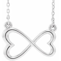 14K Gold Infinity-Inspired Heart 16-18" Necklace