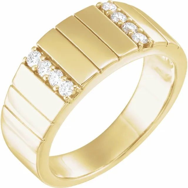 14K Yellow 9 mm 1/3 CTW Diamond Band Men:62235