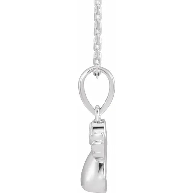 14K Yellow .03 CT Natural Diamond Youth Angel 15" Necklace