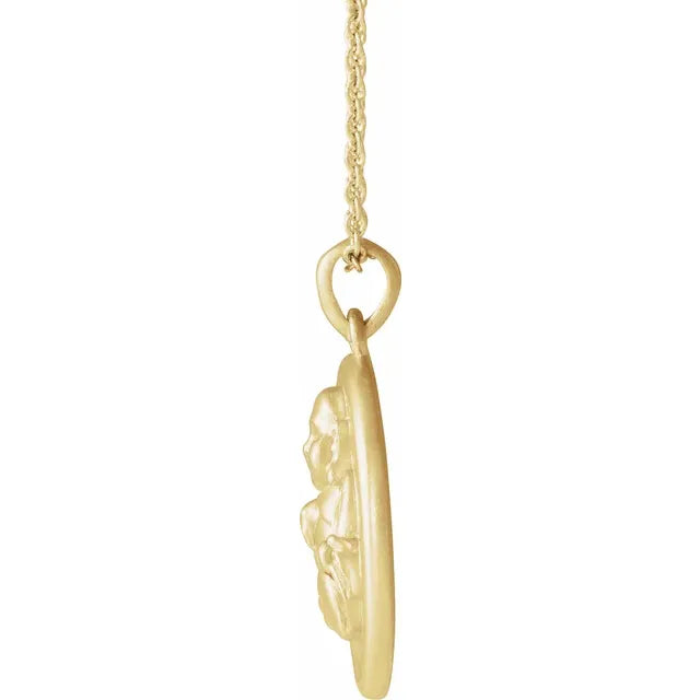 14K Gold Buddha 16-18" Necklace