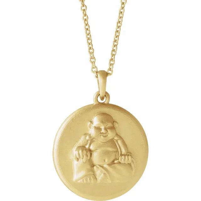 14K Gold Buddha 16-18" Necklace