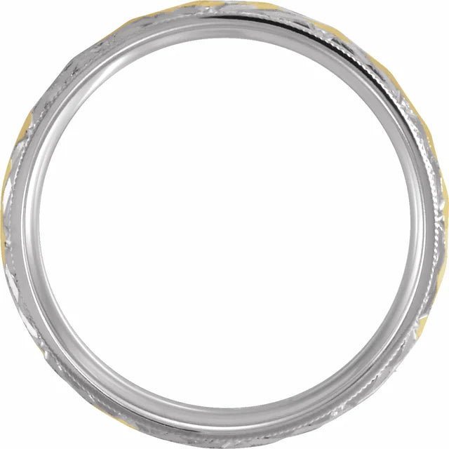 14K Gold 6 mm Design-Engraved Band with Milgrain Size 10:51869