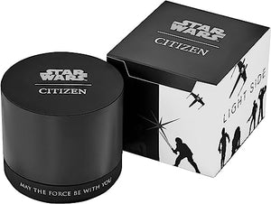 Citizen Men's Star Wars Millenium Falcon Ana-Digi Black lon Plated Stainless Steel Watch, Rectangular Case Shape (Model: JG2146-53H), Two Tone, Star Wars Millenium Falcon Ana-Digi