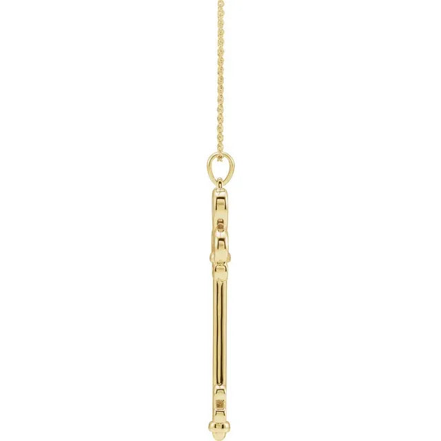 14K Gold  Mother's Key 16-18" Necklace