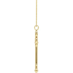 14K Gold  Mother's Key 16-18" Necklace