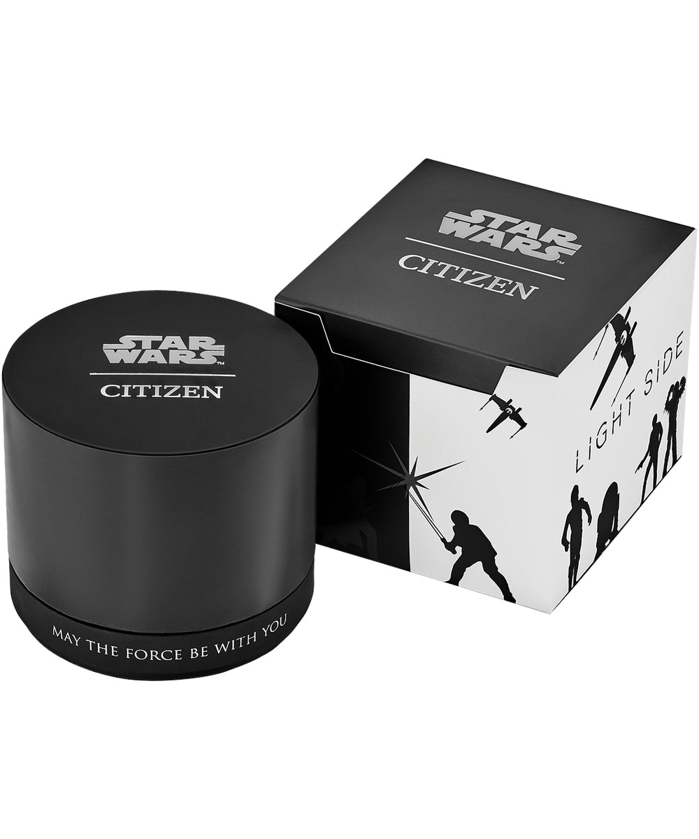 Citizen Star Wars Chewbacca AW5008-06W men's Eco-Drive watch, black dial, detail