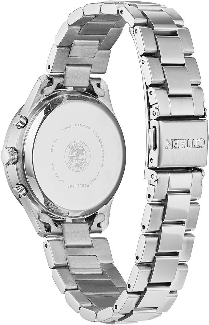 Amazon Price History Citizen Eco-Drive Chandler Chronograph Womens Watch, Stainless Steel, Casual, Silver-Tone  FB1440-57L