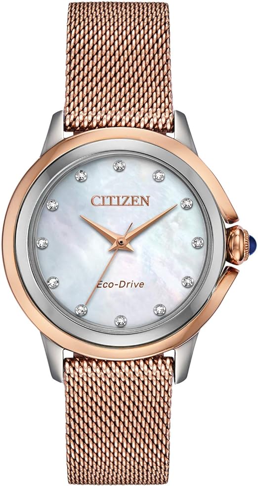 Citizen Women's EM0796-75D Ceci Eco-Drive Watch, Pink Gold-Tone