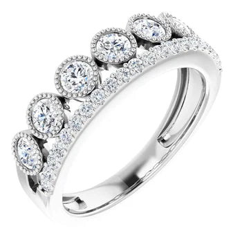 14K White 1 CTW Lab-Grown Diamond Ring : 65237