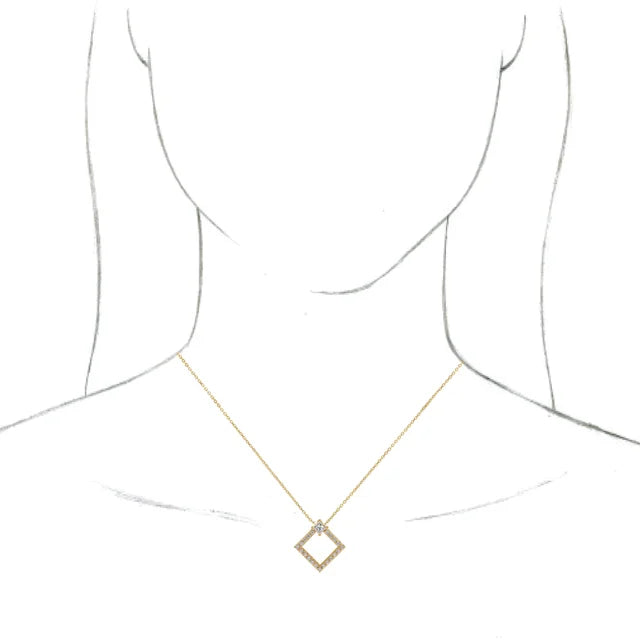 14K Gold 5/8 CTW Natural Diamond 16-18" Necklace