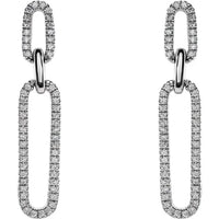 14K Yellow 1/3 CTW Natural Diamond Link Earrings:653696