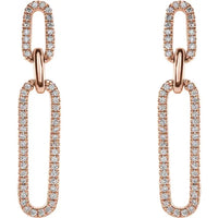 14K Yellow 1/3 CTW Natural Diamond Link Earrings:653696