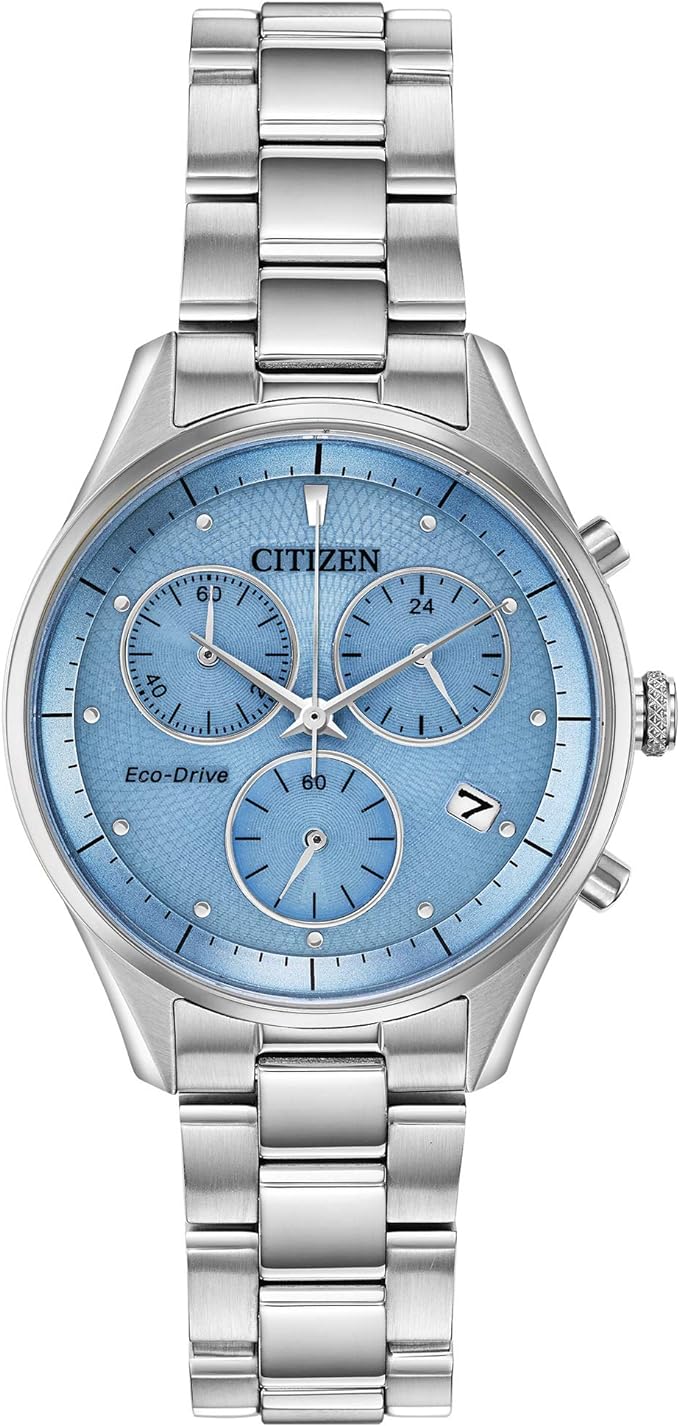 Amazon Price History Citizen Eco-Drive Chandler Chronograph Womens Watch, Stainless Steel, Casual, Silver-Tone  FB1440-57L