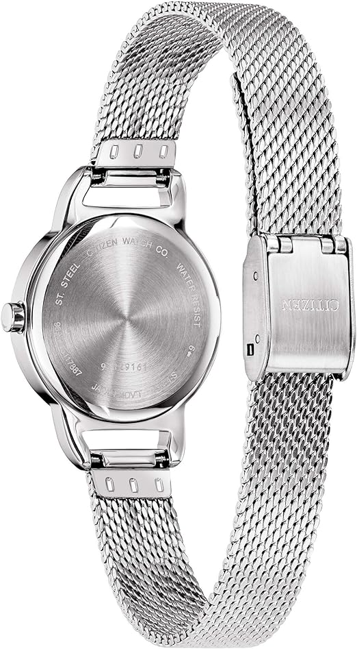 Citizen Ladies Quartz Watch 26mm Silver-Tone Stainless Steel Case and Bracelet with Silver-Tone Dial (EZ7000-50A)