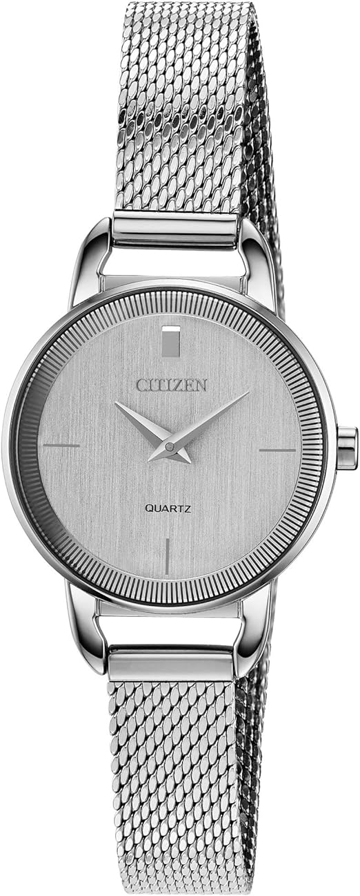 Citizen Ladies Quartz Watch 26mm Silver-Tone Stainless Steel Case and Bracelet with Silver-Tone Dial (EZ7000-50A)