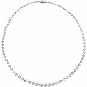 14K White 6 3/4 CTW Lab-Grown Diamond Graduated 16" Necklace  652480