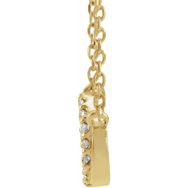 14K Gold .05 CTW Natural Diamond Interlocking Circle 18" Necklace