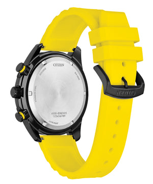 Citizen Brycen Eco-Drive Chronograph: Bold Performance in Black & Yellow (AT2585-08E)