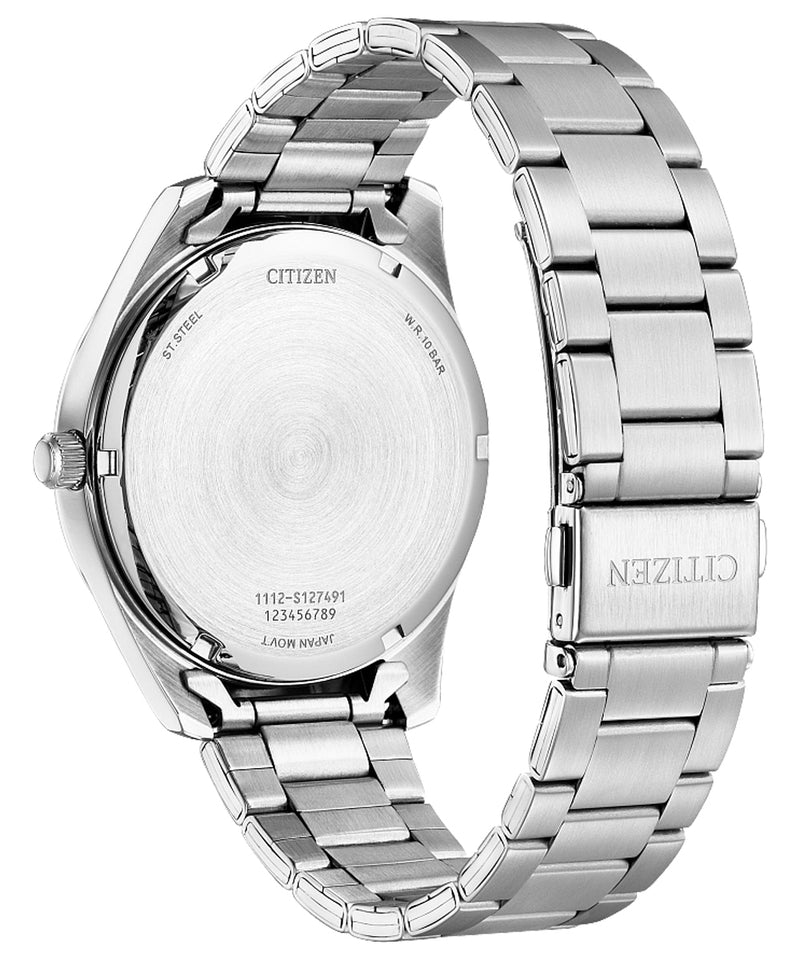 Mens Citizen Silvertone Stainless Steel Bracelet Watch BI1031-51X