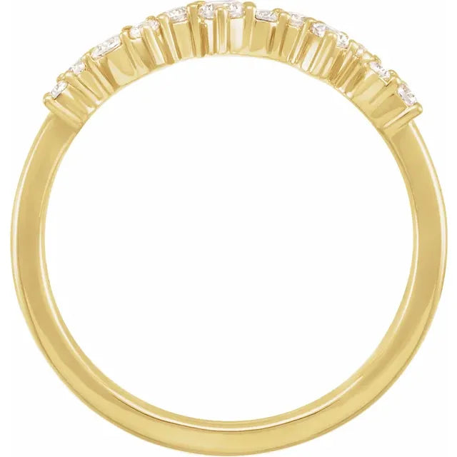 14K Yellow 1/4 CTW Lab-Grown Diamond Scattered Stackable Ring : 688821