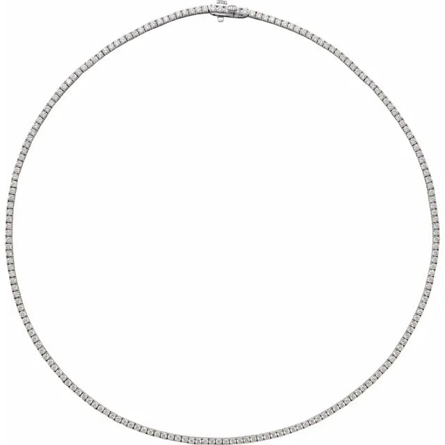 14K White 5 7/8 CTW Natural Diamond 16" Necklace: 688853