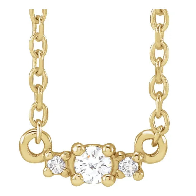 14K Gold .04 CTW Natural Diamond 18" Necklace
