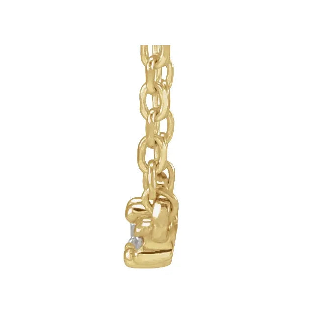 14K Gold .04 CTW Natural Diamond 18" Necklace