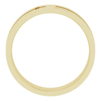 18K Gold 6 mm Cross Band Size 10