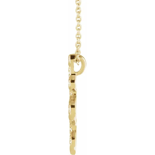 14K Gold 19.5x6.7 mm Snake 16-18" Necklace