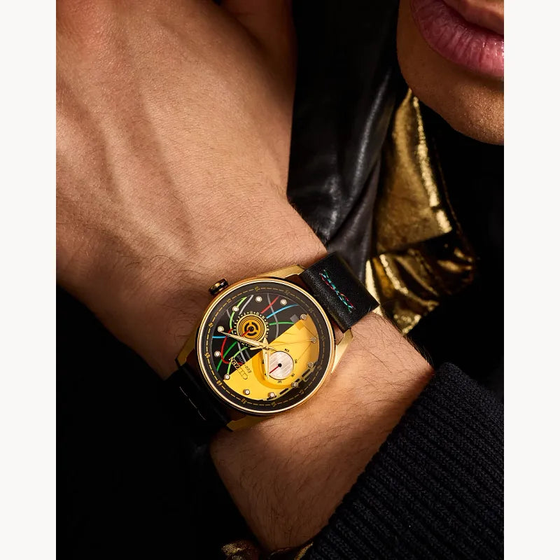 Citizen Star Wars C-3PO BU4026-05W, montre Eco-Drive pour homme, cadran multicolore, détail