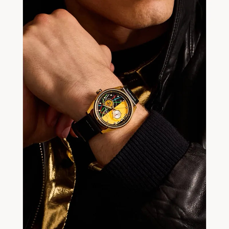 Citizen Star Wars C-3PO BU4026-05W, montre Eco-Drive pour homme, cadran multicolore, détail
