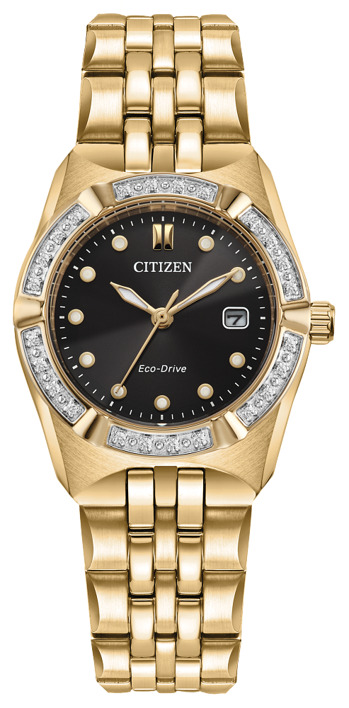 Ladies' Citizen Corso Diamond Accent Watch in Gold EW2712-55E