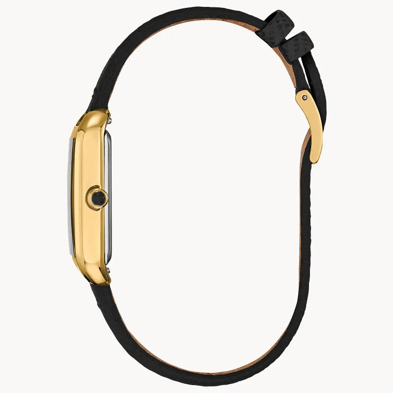 Citizen Ladies Small Tank Black Women's Watch (EM1192-01E), detail