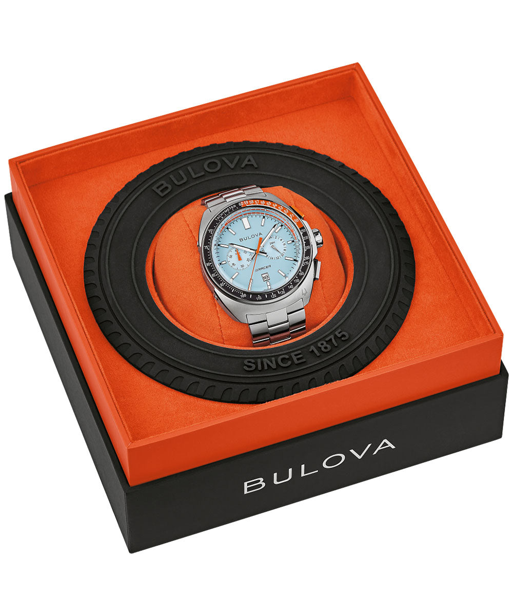 Bulova Racer Light Blue Men's Watch (98B432), detail
