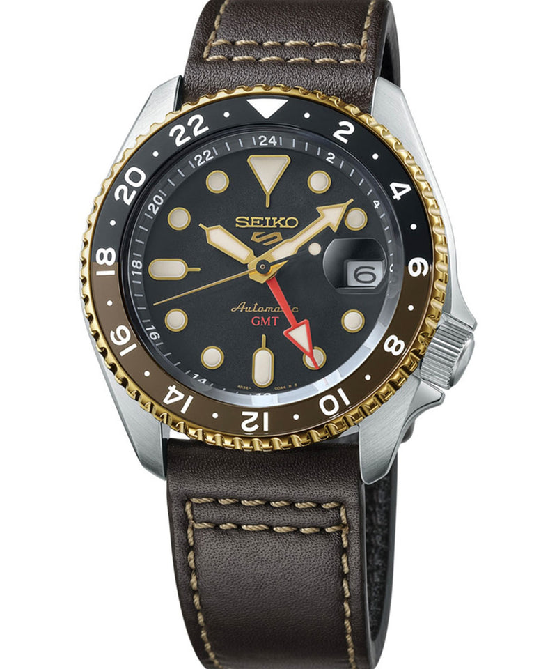 Seiko 5 Sports Mocha GMT Automatic Watch (SSK036K1)