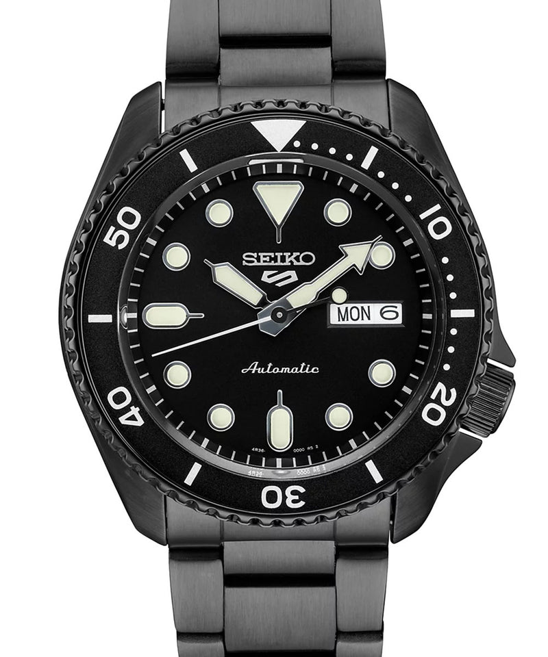 Seiko 5 Sports Black Ion-Plated Automatic Watch (SRPD65K1)